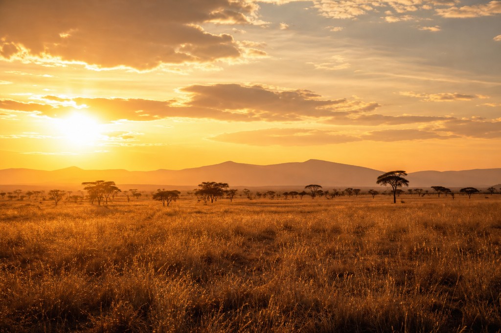 Golden hour on the savanna