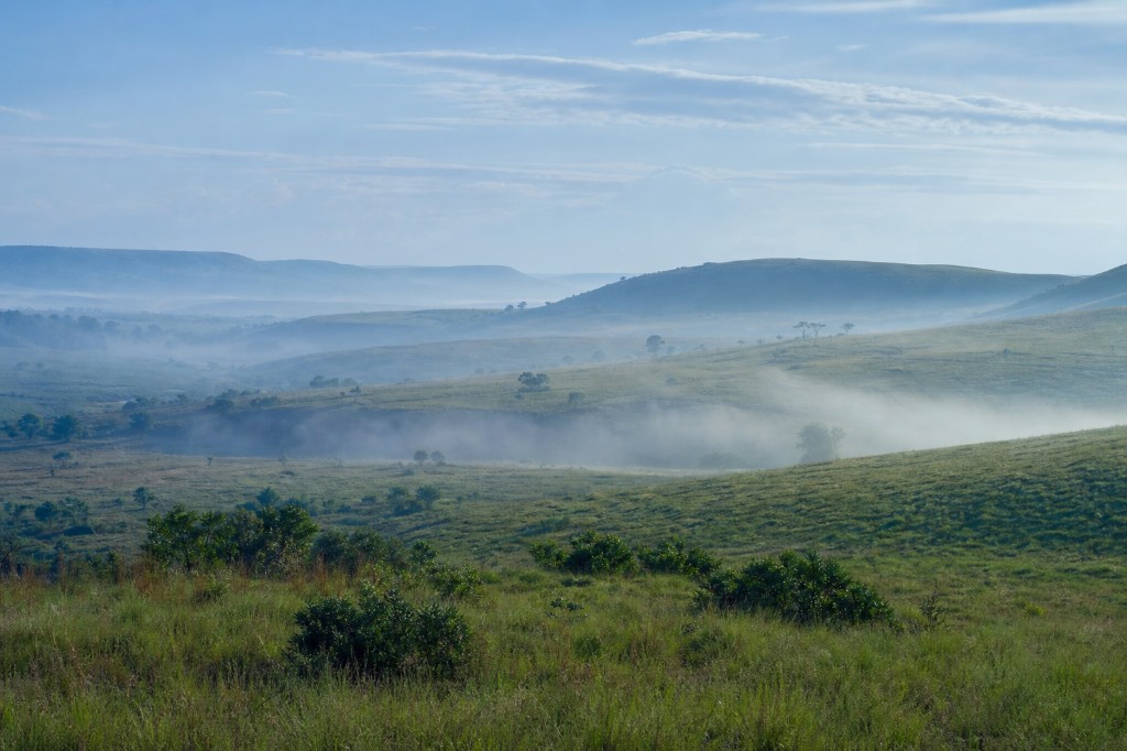 Misty morning over the hills
